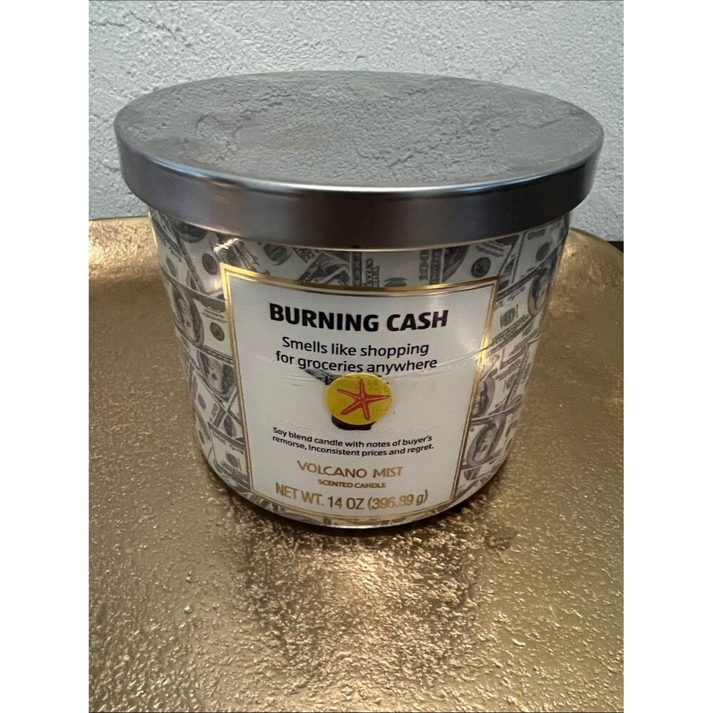 #2021**Burning Cash Volcano Mist Scented Candle - Money Print
